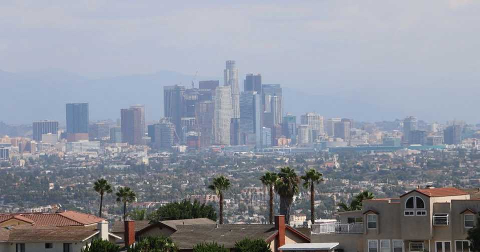 A view of downtown from Kenneth Hahn Recreational Area